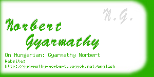 norbert gyarmathy business card